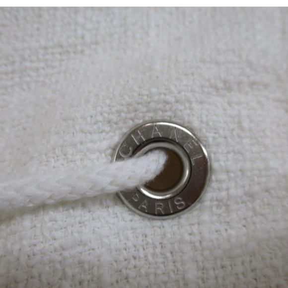 Chanel Cruise Cotton Tweed Cream Lace-Up Trousers 34 - Picture 2 of 7